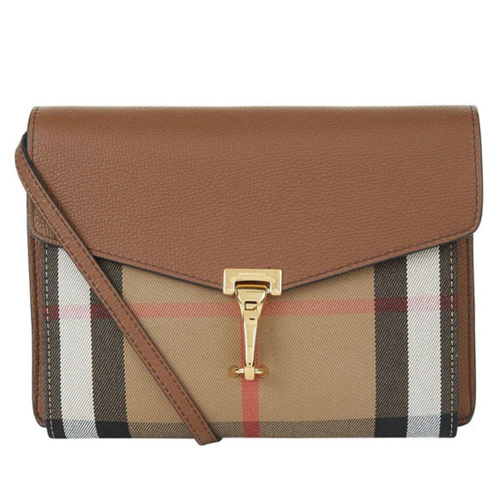 Burberry London Outlet Leather Shoulder Bag Brown